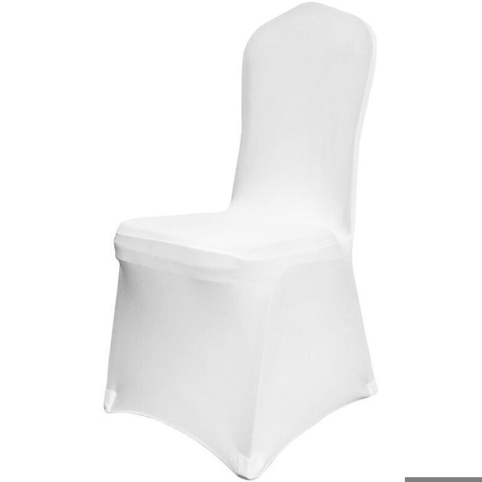 Housse de chaise Couverture Housses de Chaise Mariage 10 Pieces Blanche Housse de Chaise Banquet