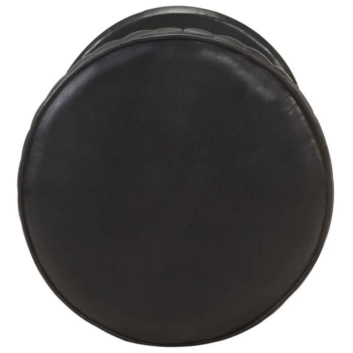 Siège bar-bistro - Noir - Moderne Tabouret de bar Noir Cuir véritable - Dimensions:37x76cm N424221