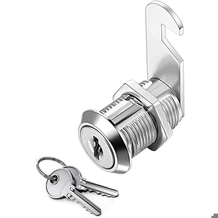 Serrure Batteuse Cylindre Verrou de Porte pour Armoire Serrure Batteuse a Came Barillet pour Boite aux Lettres Tiroir 30mm