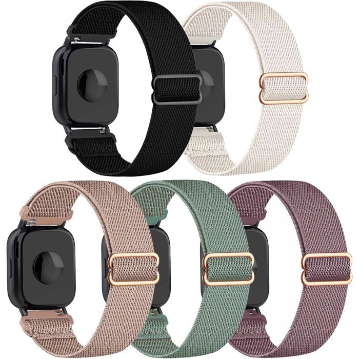 Bracelets de rechange pour montre  - Lot de 5 bracelets - Élastiques en nylon