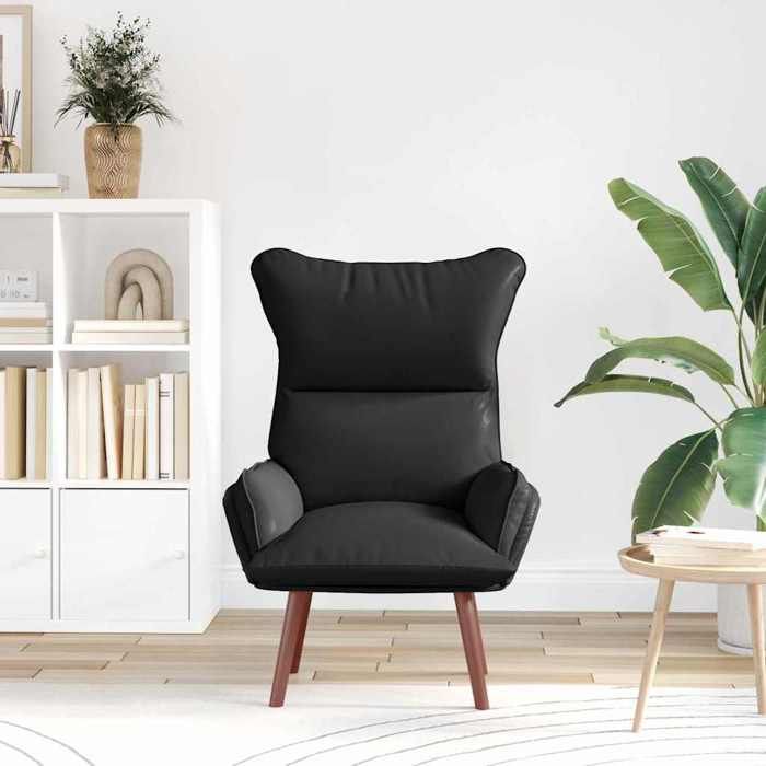 CONFORTHA®fauteuil Noir 69 x 74 x 93 cm Simili cuir - Fauteuil (4938)