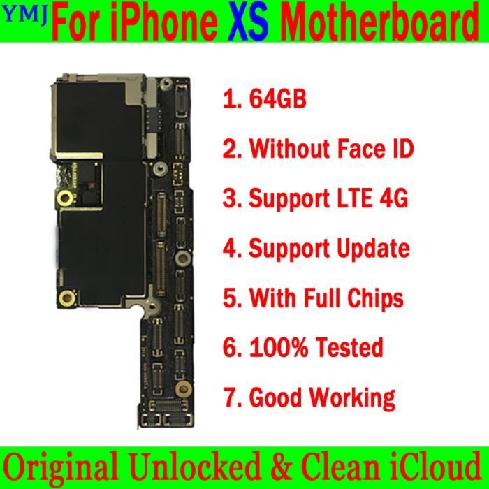 Carte Mère Logique Originale Débloquée avec Face ID pour iPhone X XS XR