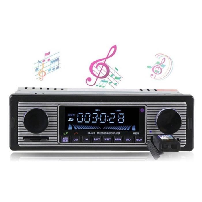 Auto Auto Radio Bluetooth Vintage Sans Fil Mp3 Lecteur Multimédia
