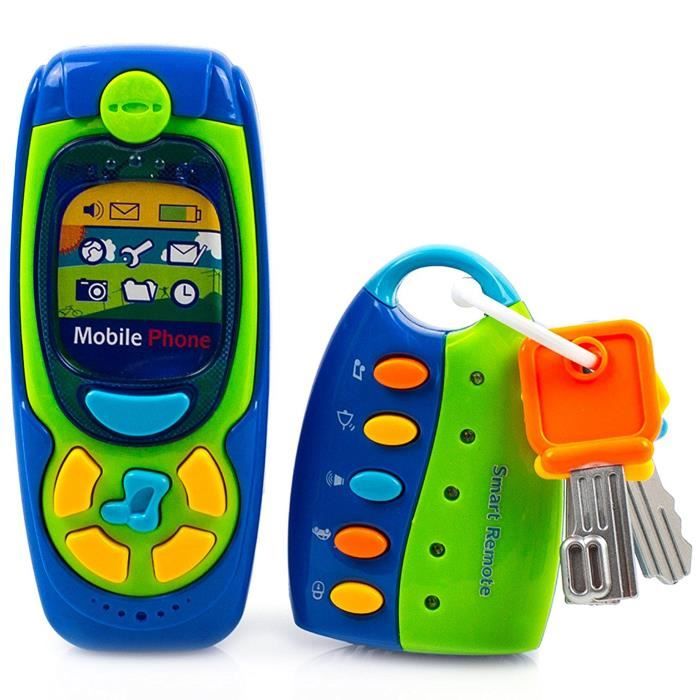 Téléphone portable et jeu de clés pour enfants - faire semblant de jouer à  l'apprentissage et à l'éducation électroniques M1LXP - Cdiscount Jeux -  Jouets