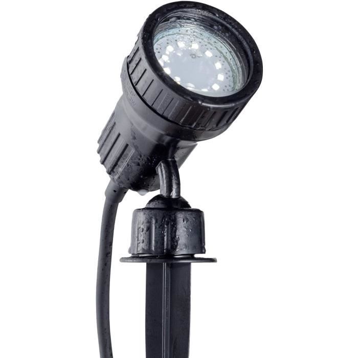 Spot extérieur avec ampoule LED 3W GU10, spot orientable, applique