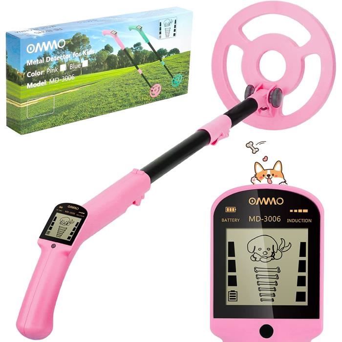 Détecteur De Métaux Pour Enfants – Avec écran LCD, Son Alertes, Bobine étanche – Sensible Jusqu'à 10 Cm – Inclus Pelle, Râteau, Sac – Cadeau Exploration Plein Air