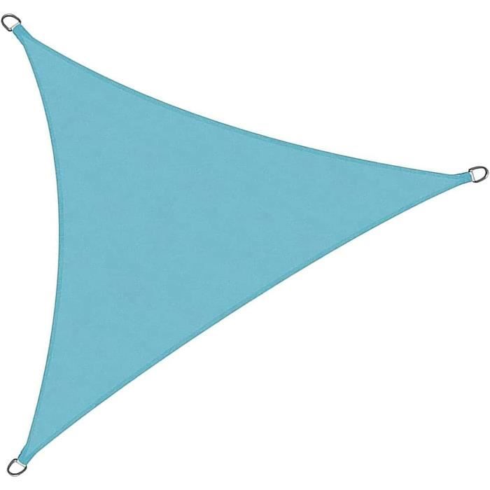 Voile D'Ombrage, 3 X 3 X 3 M, Triangle, Concave, Pes, Imperméable, Toile Soleil Avec Cordes