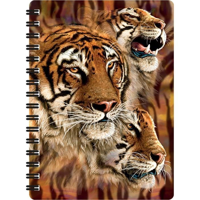 Carnet à Spirale A6 Avec Couverture 3D Lenticulaire 'Attaque Du T-Rex' - Pages Vierges En Papier Recyclé - Licence Artiste David Penfound - Bloc-notes Original Et Fun