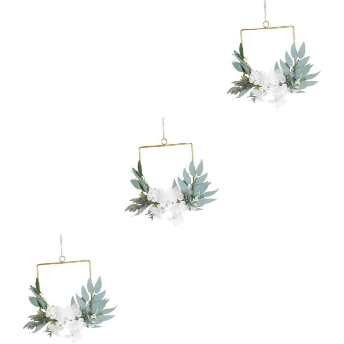Couronne De Porte 30 Cm Tournesols Artificiels – Décoration Murale Suspendue En Métal Avec Crochet – Style Champêtre Éternel