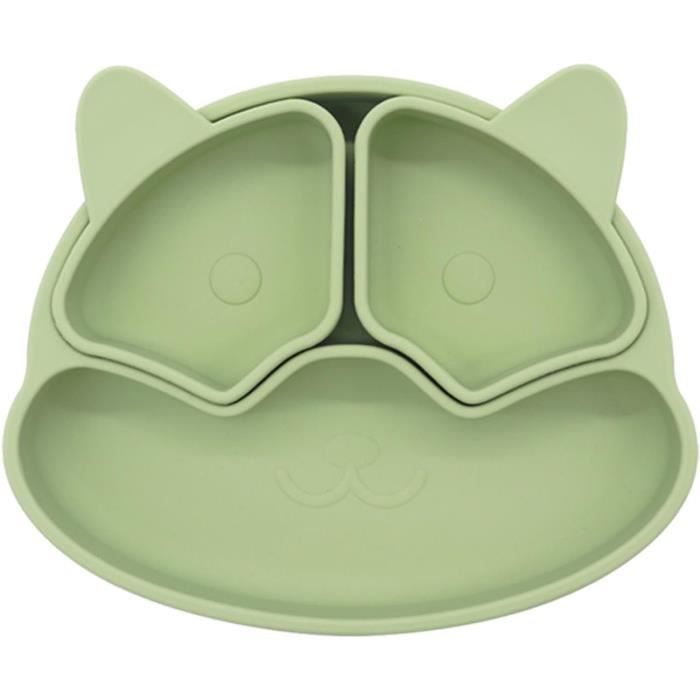 PandaEar Set Repas Bébé 3 Assiettes + 3 Cuillères Silicone – Antidérapantes Avec Succion