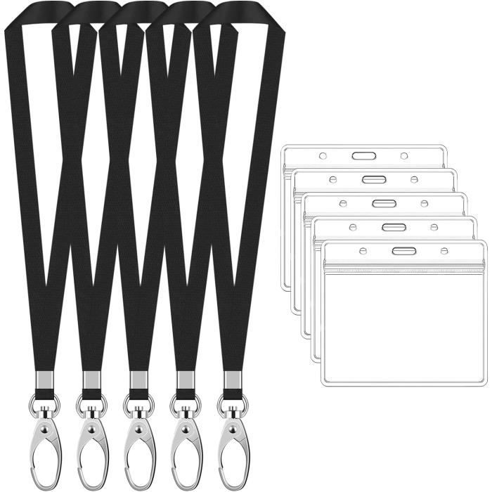 Porte-badges Plastique CKB LTD - Lot De 10, Format A5 (25x17 Cm), étanche, Fermeture Zip, Transparent