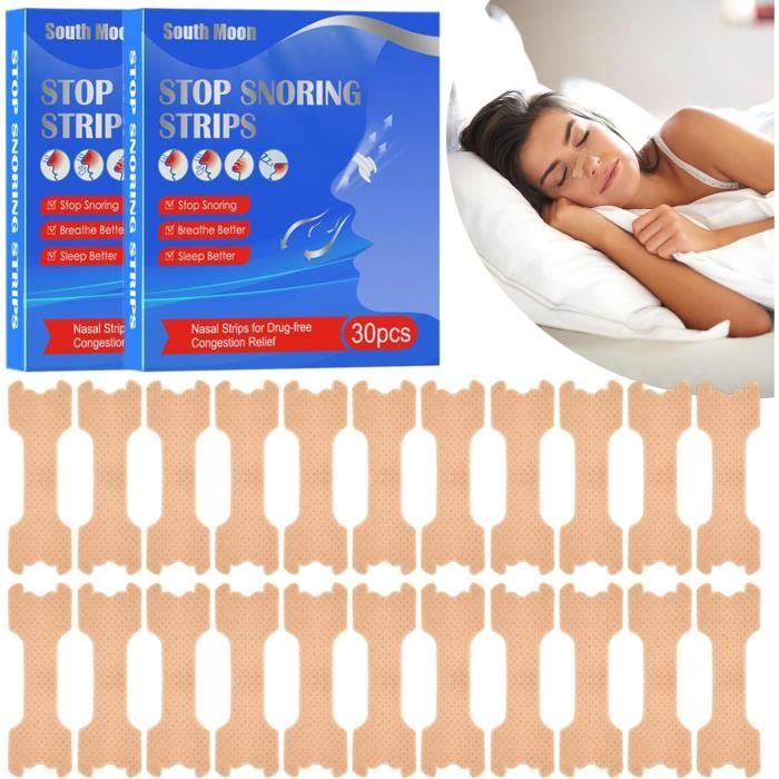 Lot De 100 Bandes Nasales Anti-ronflement - Pour Un Sommeil Sain - 6.6 X 1.8 Cm