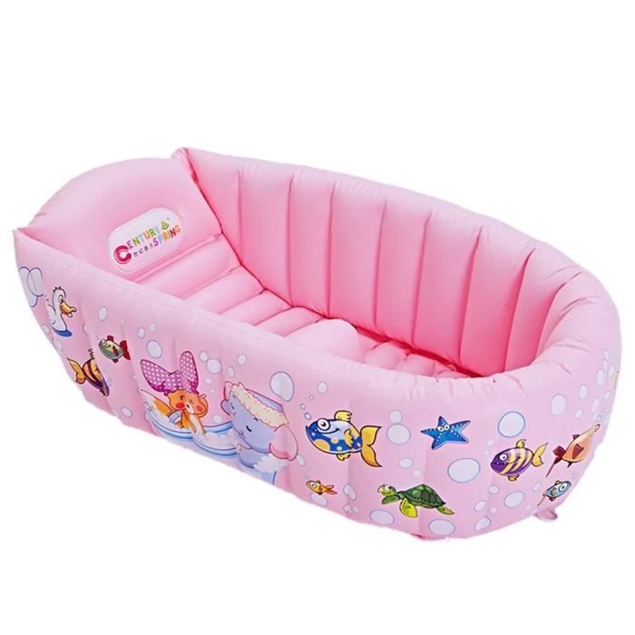 Baignoire Gonflable Bebe Baignoire Enfant Enfant En Bas Age Infantile Nouveau Ne Gonflable Pliable Douche Piscine Pvc Rose Cdiscount Pret A Porter