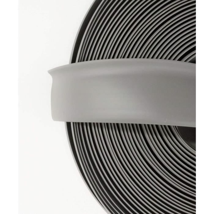 Plinthe souple flexible de haute qualité en PVC MadeInNature®/gris foncé, hauteur 60mm (x) 10m longueur