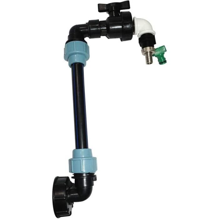 Robinet De Vidange Avec Rallonge Pour Cuve IBC 1000L - Filetage S60x6, Raccord 3/4", Idéal Récupérateur Eau De Pluie