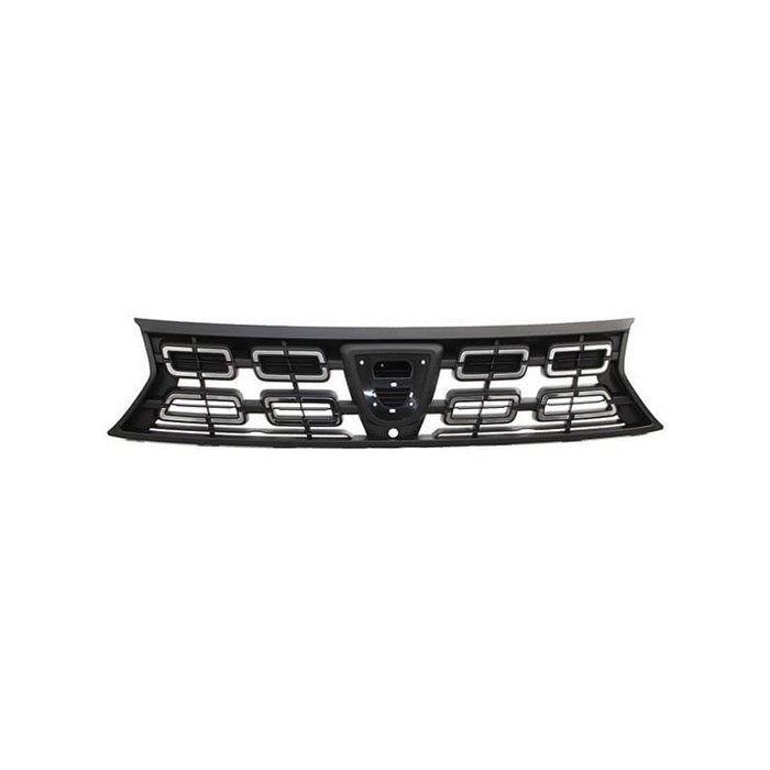 Repiauto Grille Calandre Avant Noire & Chromée Avec Trou Caméra Pour Dacia Duster 2018+ - Look Sportif Et Moderne