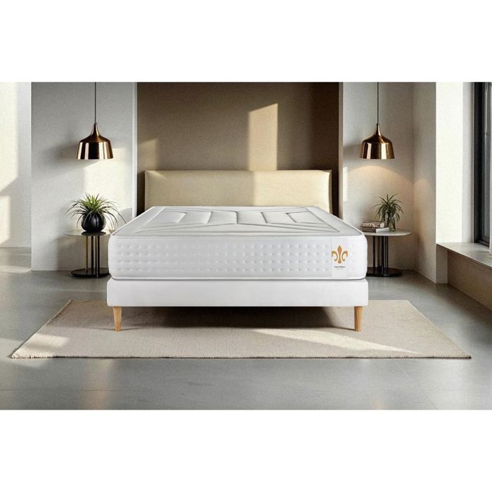 Ensemble Vingt-Quatre 160 x 200 cm sommier Kit Blanc