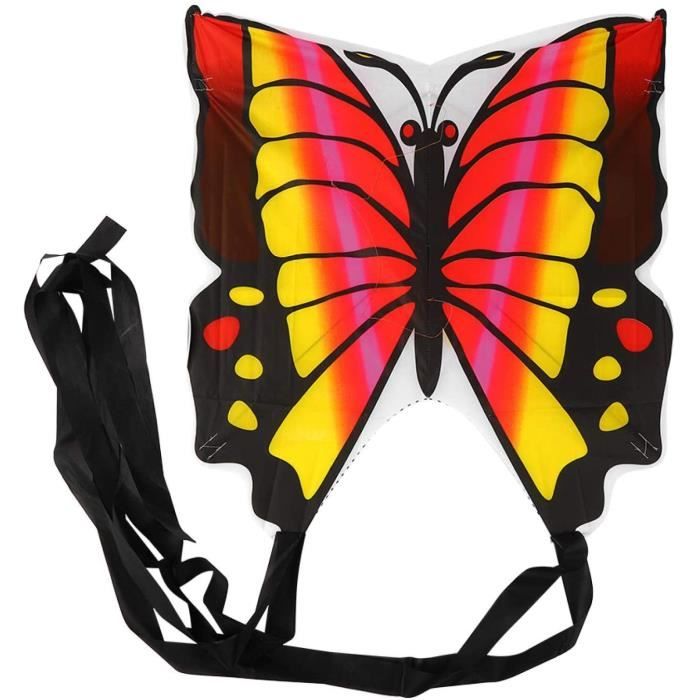 Cerf-Volant Papillon Géant Coloré - Pour Enfants Et Adultes - Facile à Faire Voler, Longue Queue - Activité Familiale En Plein Air