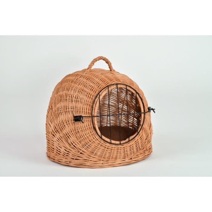 Cage De Transport Pour Chat En Osier Silvio Design Cdiscount