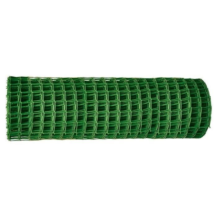 Grillage Hexagonal Plastique Vert 30 Cm X 3 M - Clôture Poulailler Lapin Chien Jardin Anti-Rouille Facile à Poser Avec 25 Attaches