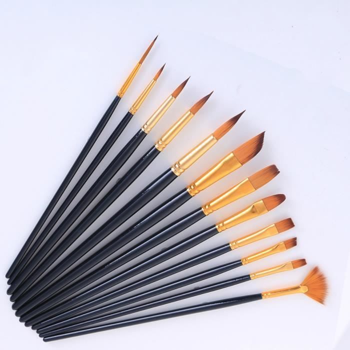 Lot De 29 Pinceaux Peinture Professionnels - Acrylique, Aquarelle, Huile, Avec Palette Et Spatule