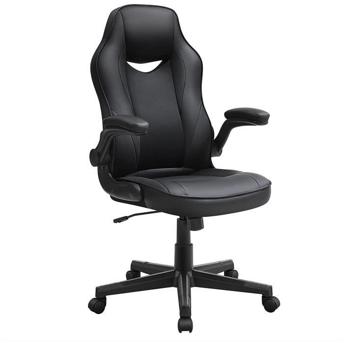 SONGMICS Chaise de Bureau, Fauteuil, Dossier Ergonomique, Réglable en