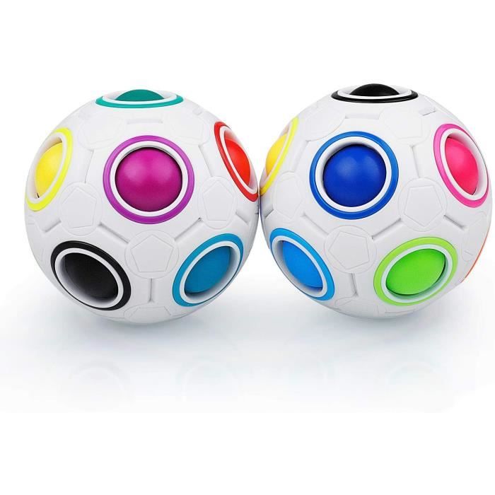 Boule Puzzle Arc-en-Ciel – 12 Trous, 11 Billes – Casse-tête Anti-stress Dès 6 Ans