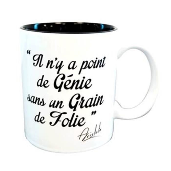 Mug Noir Et Blanc Avec Citation Genie Cdiscount Maison