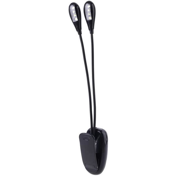 Lampe LED Clip Pour Pupitre – Cou Flexible, USB Ou Piles, 2 Modes, Lumière Uniforme Anti-Fatigue Oculaire