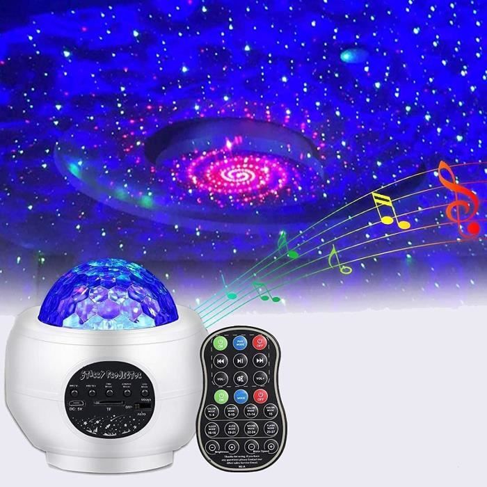 Projecteur ciel etoile galaxy projector lampe de projecteur plafond  projecteur de veilleuse avec télécommande et haut-parleur de m - Cdiscount  Puériculture & Eveil bébé