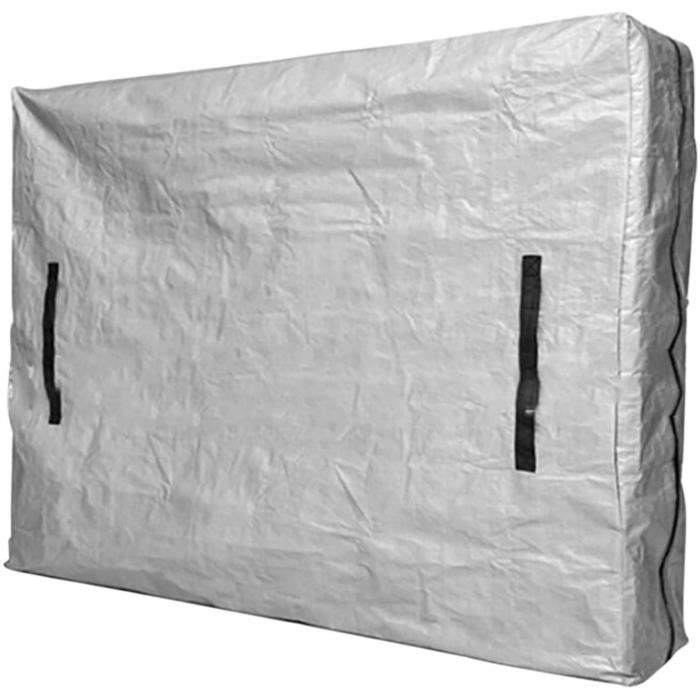 Housse opaque de matelas 2 personnes noir PACK AND MOVE, L.2.3 m x l.160  cm, E.2