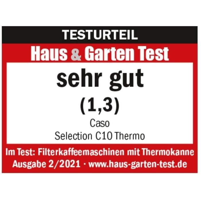 CASO Selection C10 Cafetière isotherme avec verseuse isotherme de 12 l CASO Selection C10 Cafetière isotherme avec verseuse isotherme de 12 l