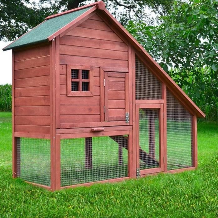 Cage Clapier lapin extérieur pour petits animaux en bois 032 Maison des agriculteurs 138 x 65 x 120 cm