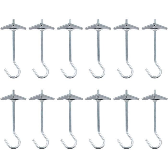 Lot De 6 Crochets De Plafond Pour Suspension Luminaire - En Zinc, Support 50 Kg, Pour DIY