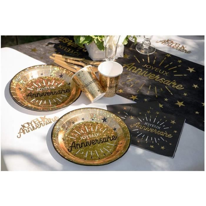 Service De Table Fête Pirate 40 Pièces – Assiettes Et Serviettes Sur Le Thème Des Pirates Pour Anniversaire, Goûter Et Décoration