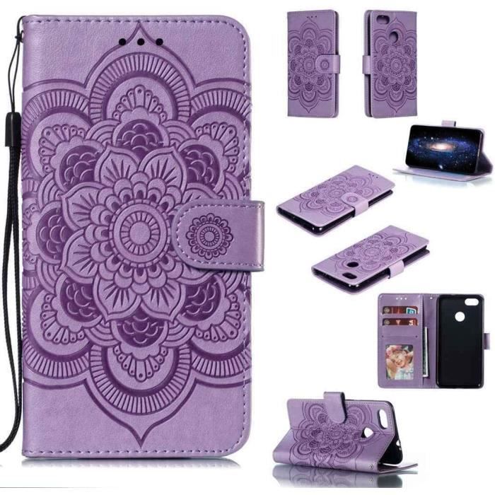 Coque Huawei Y6 Pro 2017 P9 Lite Mini Smartphone Magnétique PU Cuir