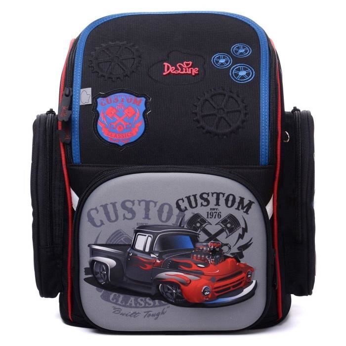 Delune Cartable Sac a dos Enfant Primaire 38cm Garcon Sac a dos Orthopedique Sac a dos scolaire grande capacite A4 Racing Car Cdiscount