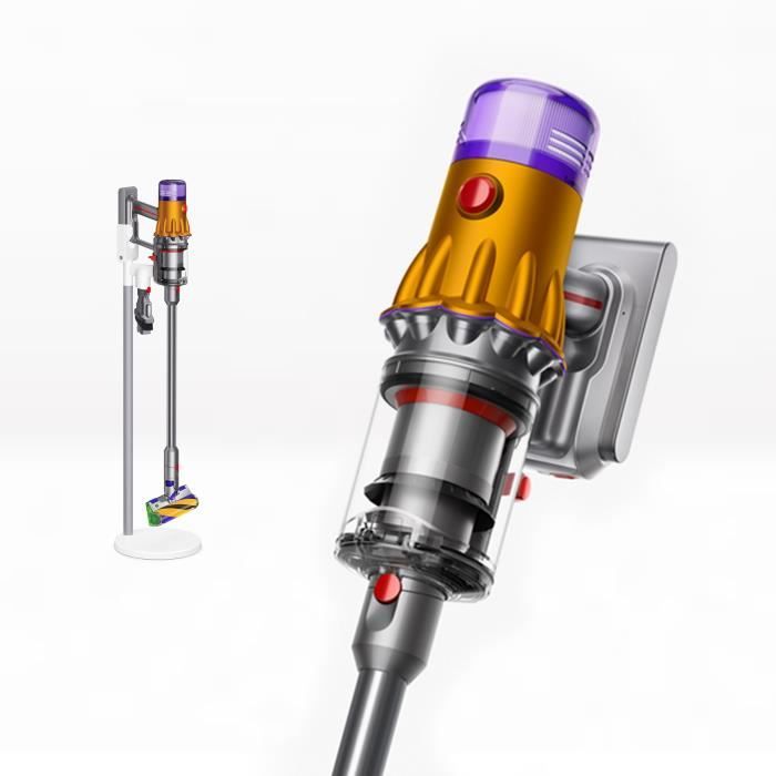 Station d’accueil V12 Aluminium Rangement aspirateur et accessoires Dyson.