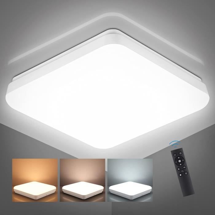 Plafonnier LED 72W Intensité Variable Avec Télécommande - Lumière Salon Chambre Cuisine IP44