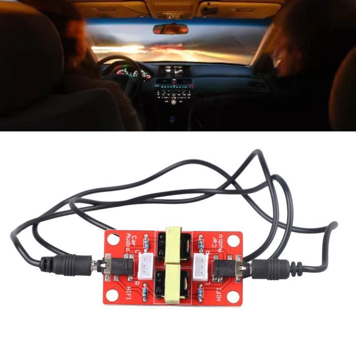 Ujjdwiurgh Filtre Anti-Bruit Audio Voiture 12V 10A - Supprime Bruit Alternateur Pour Stéréo & Amplificateur - Installation Facile