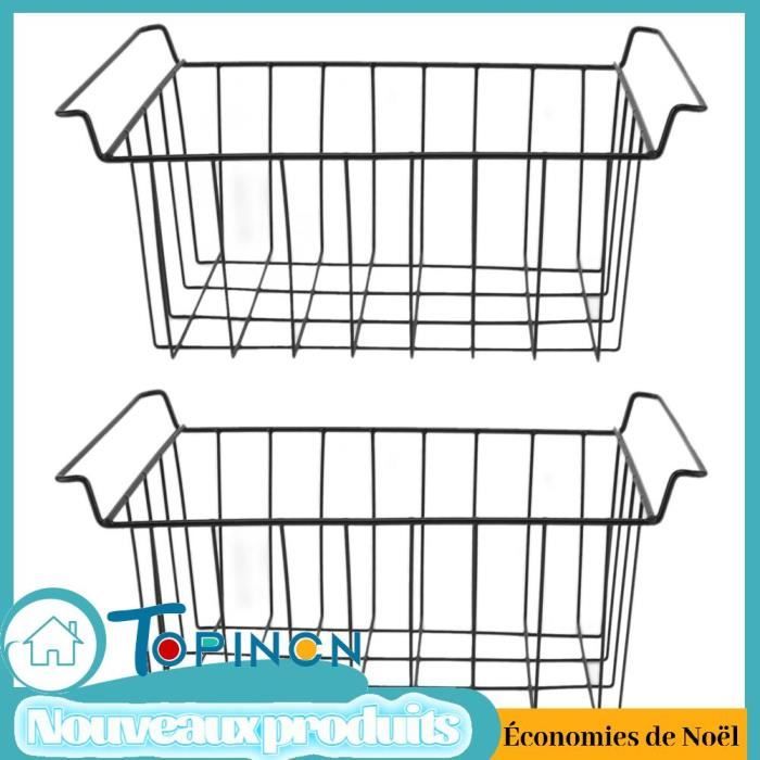 Organisateur Panier Congélateur 2 Pièces Fil Acier - Séparateur Rangement Réfrigérateur