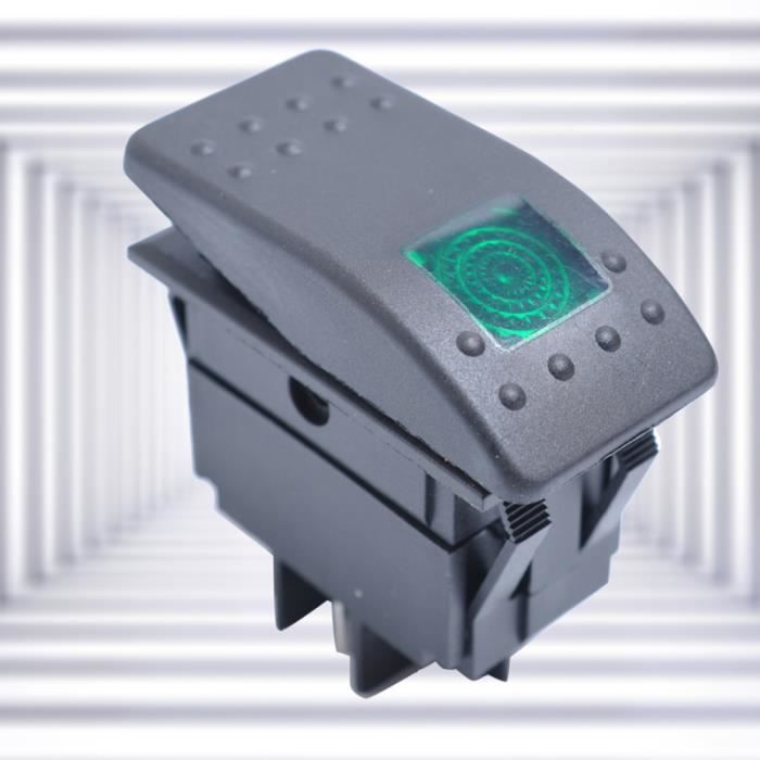 Lot De 2 Interrupteurs à Bascule 12V 20A – étanches IP65, LED Bleue, 4 Broches, Pour Bateau, Voiture, Camion