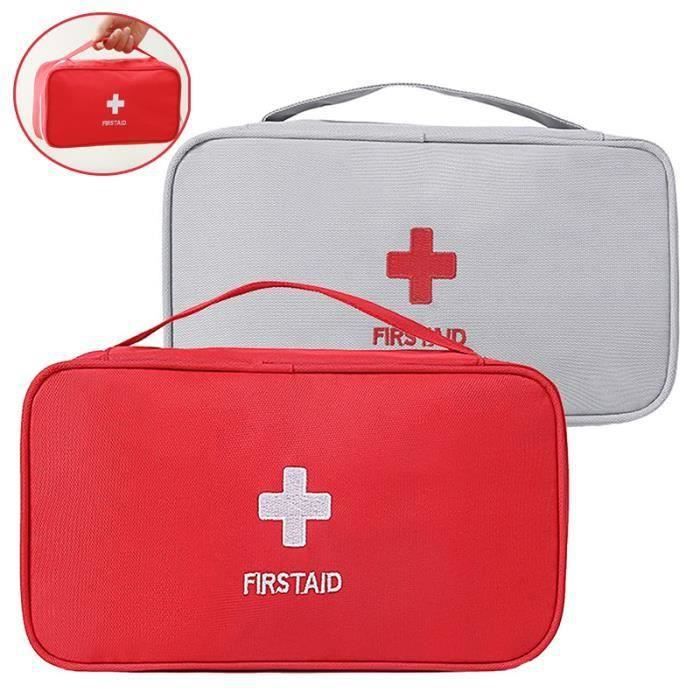 JRJRN 2 Pièces Sac de Secours Portable, Trousse de Premiers Secours, Grand & Petit Trousse Pharmacie pour Maison Voyage Camping
