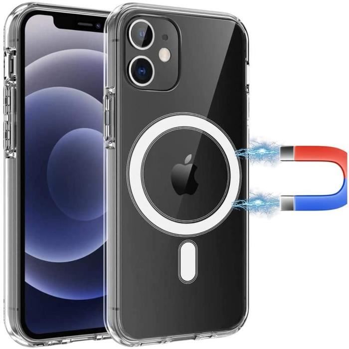 Magnétique Transparente Coque iPhone 11 Pro Magsafe Chargeur Cadre en TPU  Fin PC Anti Jaune Antichoc Transparente Cristal iP E - Cdiscount Téléphonie