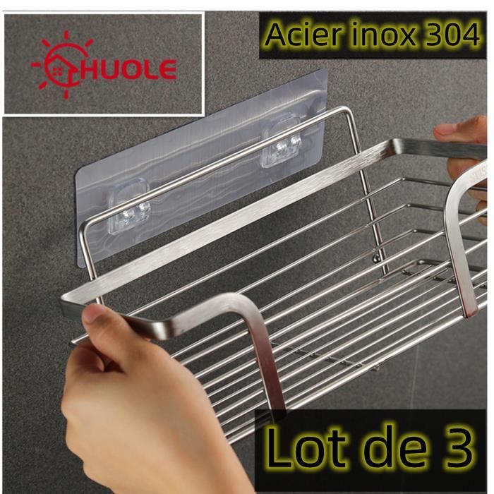 Étagère D'angle De Douche Réglable 4 Niveaux | Support Télescopique 254-360 Cm | Sans Perçage - 5