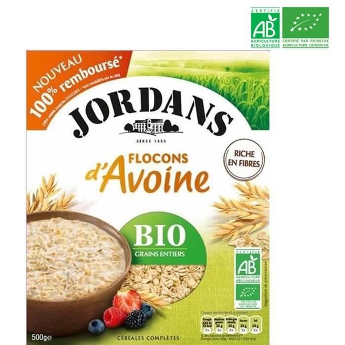 Flocons d'avoine bio 500 g Jordans Cdiscount Au quotidien