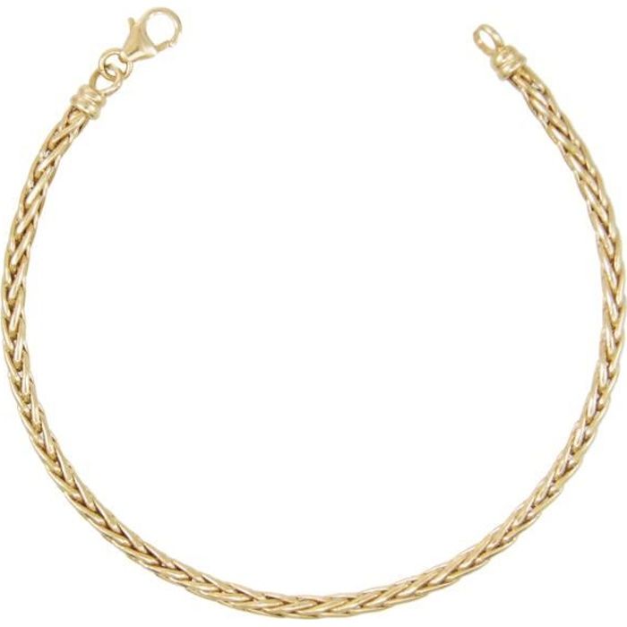 Bracelet Or Jaune Maille Palmier - Femme Bracelet Or Jaune Maille Palmier - Femme