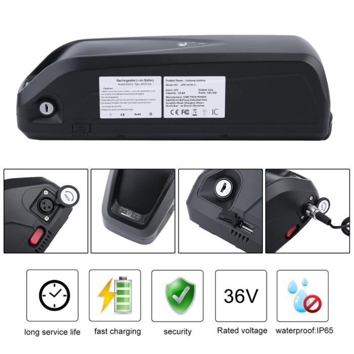 Batterie Lithium-ion 36V 13Ah Pour Vélo électrique - Compatible MiFa, Rex, Aldi, Moteurs Jusqu'à 500W