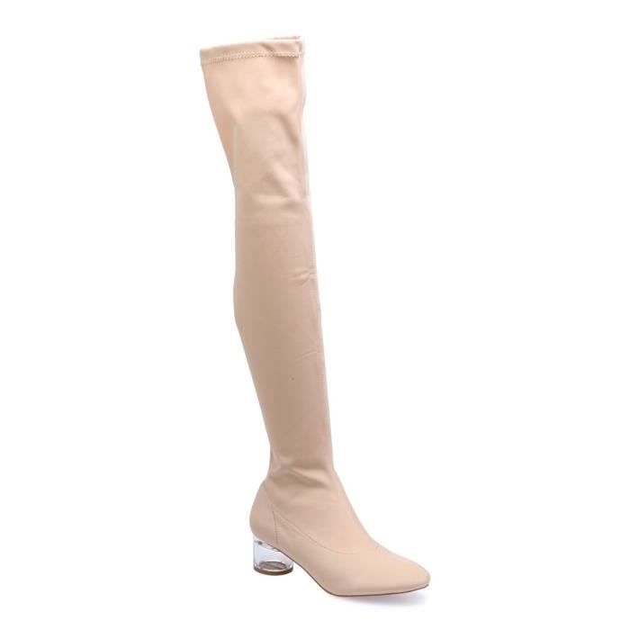 cuissarde talon transparent