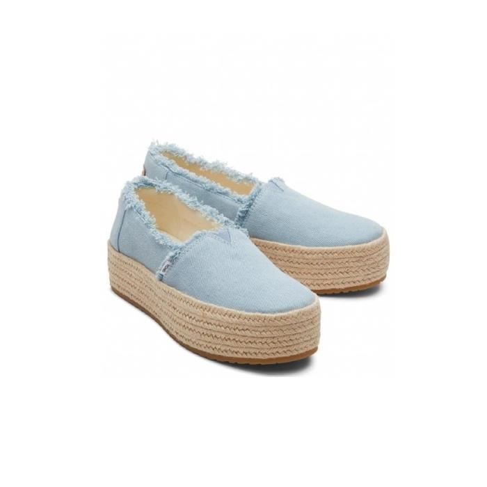 TOMS Espadrilles TOMS Valcia en denim lavé bleu clair pour femme